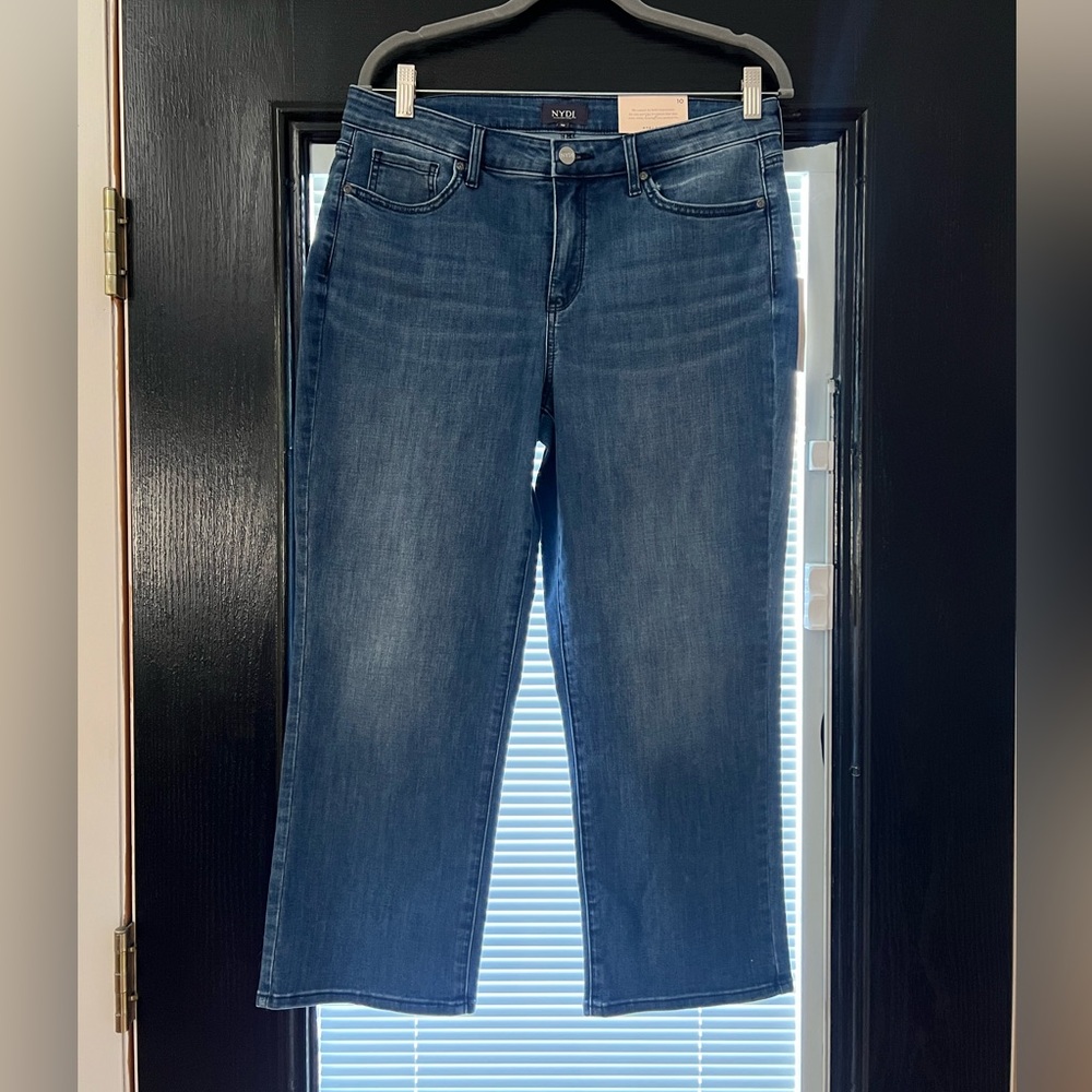 NWT NYDJ Relaxed Piper Crop Jeans, Size 10